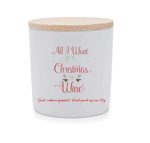 Natural soy aromatic candle with wooden lid - merry christmas 07