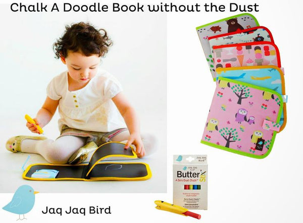 Jaq Jaq Bird: Aeroplane Βιβλίο ζωγραφικής με κιμωλίες