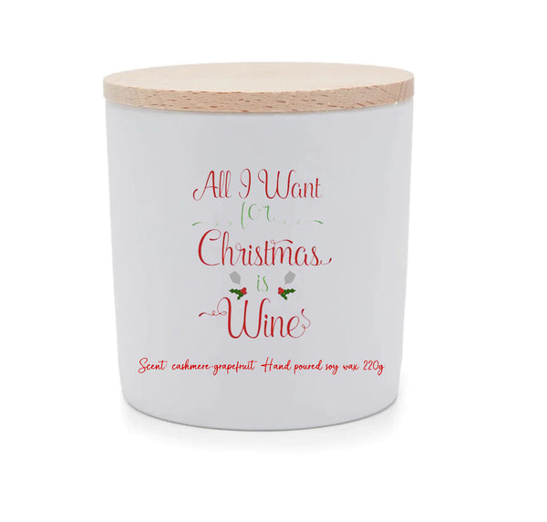 Natural soy aromatic candle with wooden lid - merry christmas 07