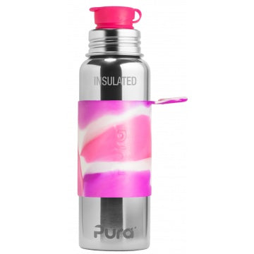 Iσοθερμικό μπουκάλι sport 650 ml  - pink swirl
