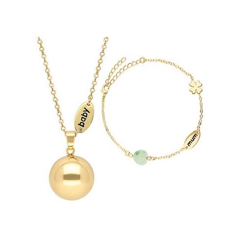 Bola gold μενταγιόν και βραχιόλι silver heart